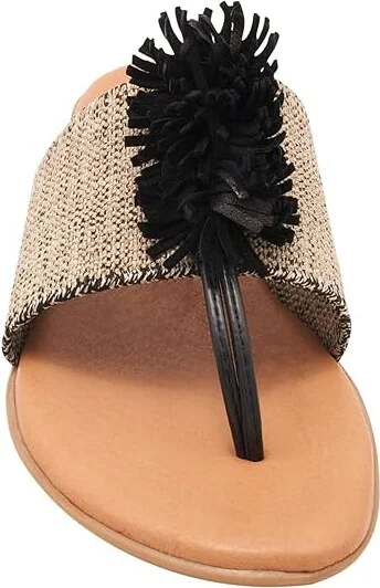 Andre Assous Novalee Featherweight Sandal Women's Shoes Black/Beige : 5 M, Leather - Image 5