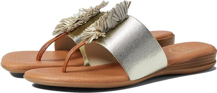 Andre Assous Novalee Featherweight Sandal Women's Shoes Platino : 8 M, Leather