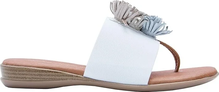 Andre Assous Novalee Featherweight Sandal Women's Shoes White/Metal : 5 M, Leather - Image 5