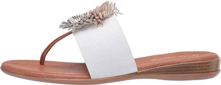 Andre Assous Novalee Featherweight Sandal Women's Shoes White/Metal : 5 M, Leather - Image 7