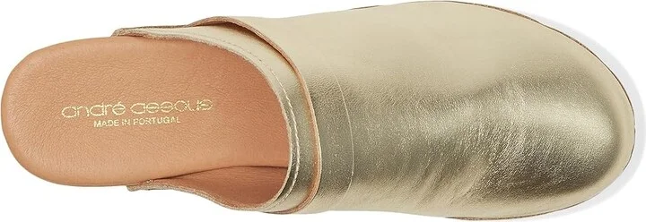 Andre Assous Olivia High Women's Heels White/Gold : 7 M, Leather/Suede - Image 2