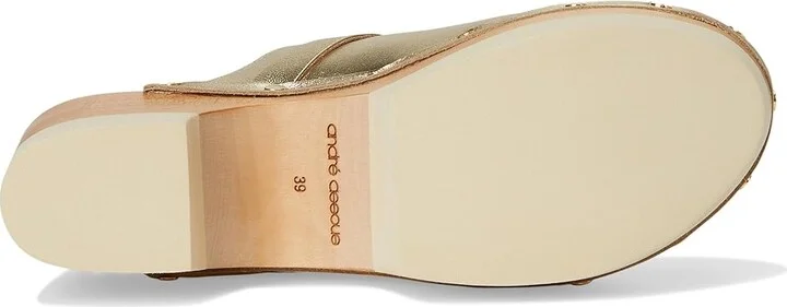 Andre Assous Olivia High Women's Heels White/Gold : 7 M, Leather/Suede - Image 3