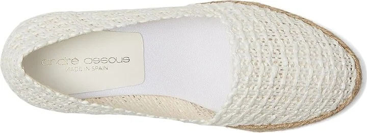 Andre Assous Patti Women's Wedge Shoes White Woven : 8 M, Textile - Image 2
