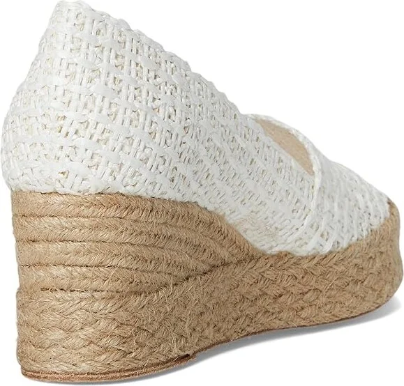 Andre Assous Patti Women's Wedge Shoes White Woven : 8 M, Textile - Image 4