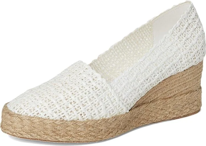Andre Assous Patti Women's Wedge Shoes White Woven : 8 M, Textile - Image 5