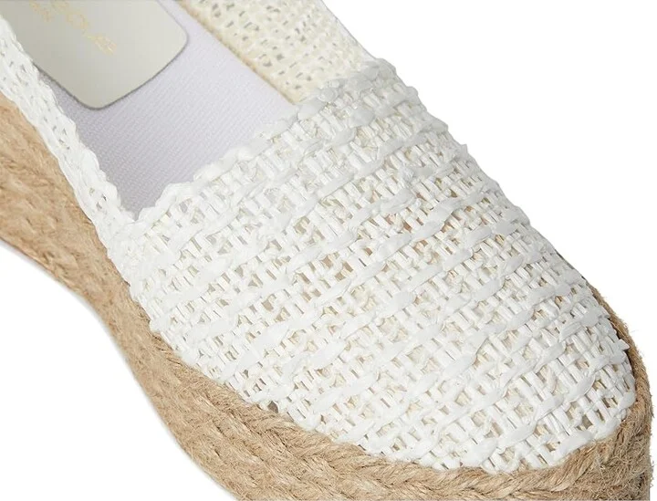 Andre Assous Patti Women's Wedge Shoes White Woven : 8 M, Textile - Image 7