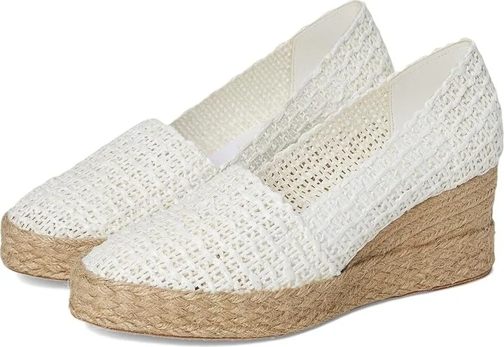 Andre Assous Patti Women's Wedge Shoes White Woven : 8 M, Textile