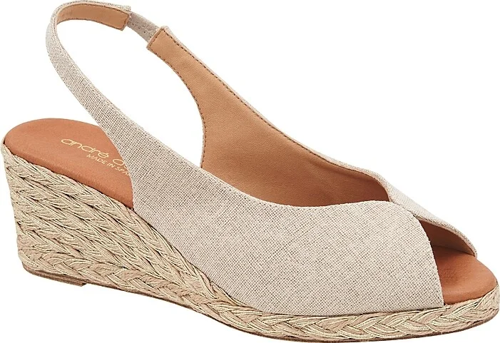 Andre Assous Women's Audrey Slip On Slingback Espadrille Wedge Pumps