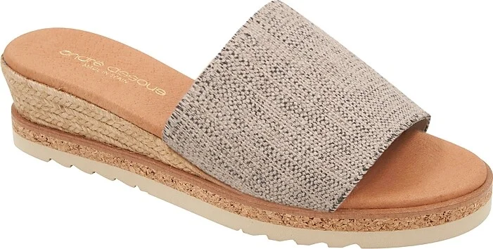 Andre Assous Women's Nessie Slip On Slide Espadrille Wedge Sandals