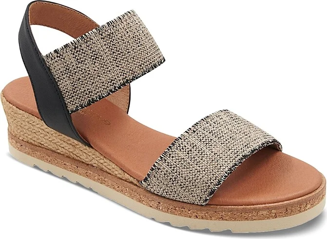 Andre Assous Women's Neveah Mid Heel Espadrille Wedge Sandals