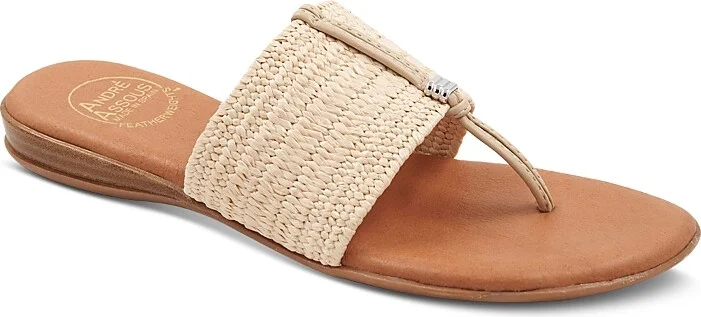 Andre Assous Women's Nice Woven Slip On Thong Sandals
