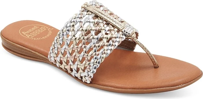 Andre Assous Women's Nice Woven Thong Sandals