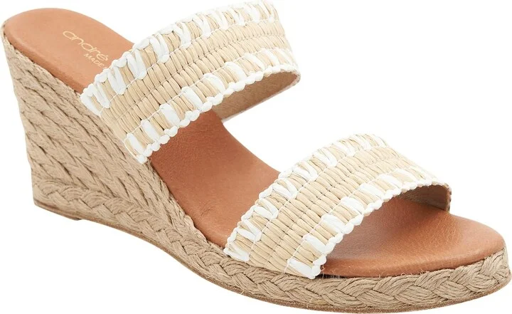 Andre Assous Women's Nolita Raffia Wedge Sandal