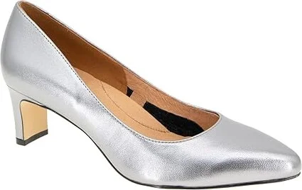 Andre Assous Wynne High Women's Heels Pewter : 6.5 M, Leather