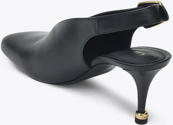 Andrea 70 Slingback Leather Pumps - Image 2