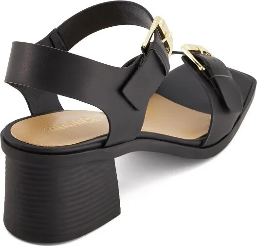 Andrea Ankle Closure Casual Sandals 74277, Black, - Image 2