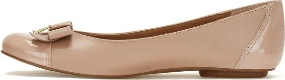 Andrea Ballerinas with bow and golden lock charm 6260, Blue, - Image 3
