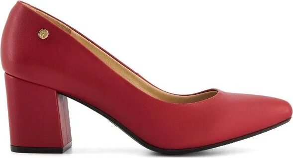 Andrea Block Heel Pumps 62469 - Red, - Image 2