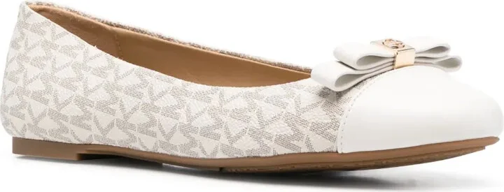 Andrea bow-detail logo-print ballerina shoes - Image 2