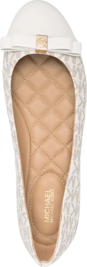 Andrea bow-detail logo-print ballerina shoes - Image 4