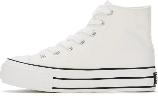 Andrea Canvas Sneaker Boots With Platform 8914, Black, - Image 3