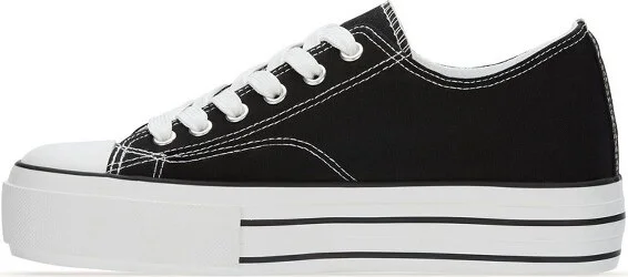 Andrea Canvas Sneakers, Platform 8055, White, - Image 3