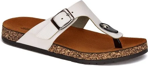 Andrea Casual Flip Flops With Comfort Insole 3672, White,