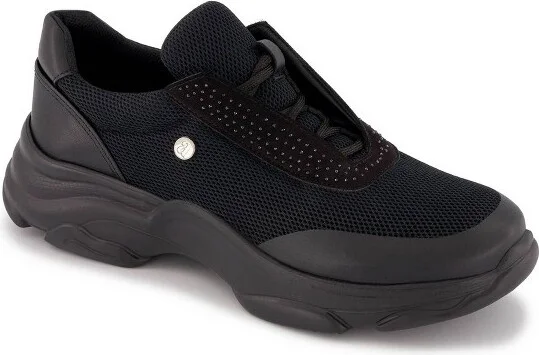 Andrea Casual Sneakers with Rhinestone Detail 67626, Black,