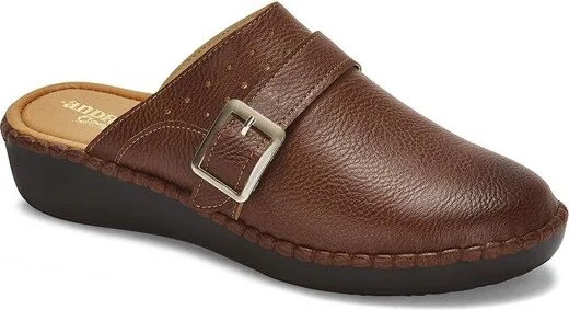 Andrea Comfort Casual Clogs 68094, Brown,