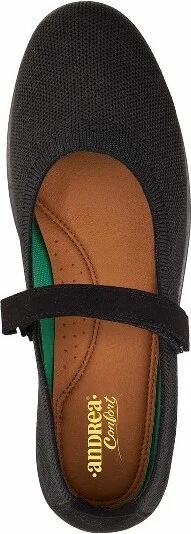 Andrea Comfort Mary Janes Textile 7374, Black, - Image 2