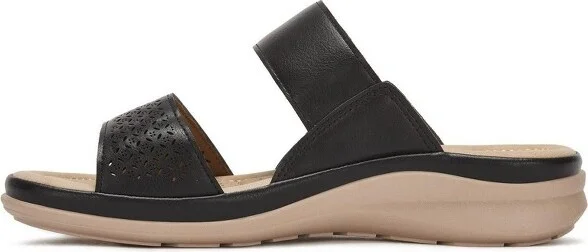 Andrea Comfort Padded Footbed Sandals 65413, Black, - Image 2