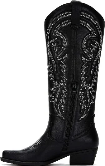 Andrea Cowgirl Western Boots 62666, black, - Image 2