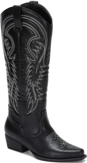 Andrea Cowgirl Western Boots 62666, black,