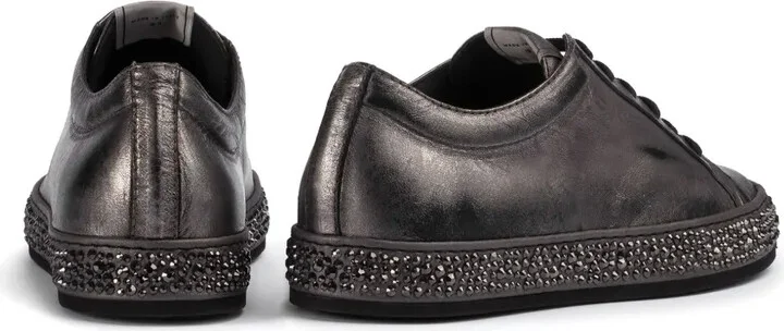 Andrea crystal-embellished sole sneakers - Image 3