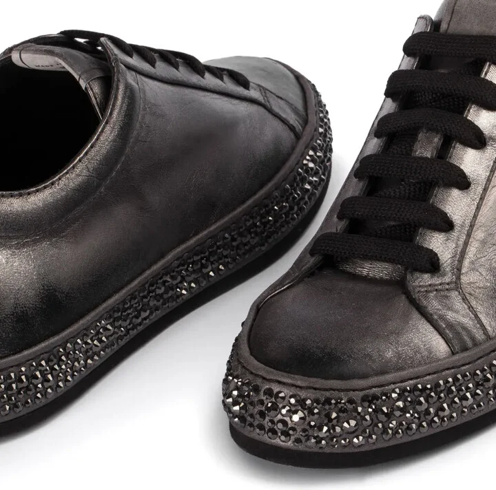 Andrea crystal-embellished sole sneakers - Image 4