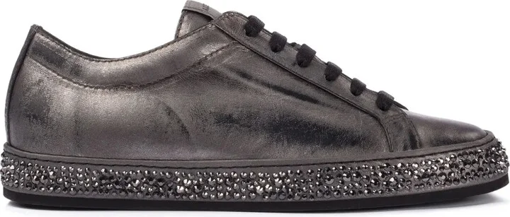 Andrea crystal-embellished sole sneakers