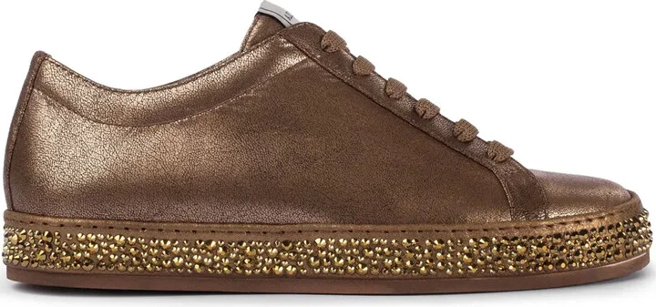 Andrea crystal-embellished sole sneakers