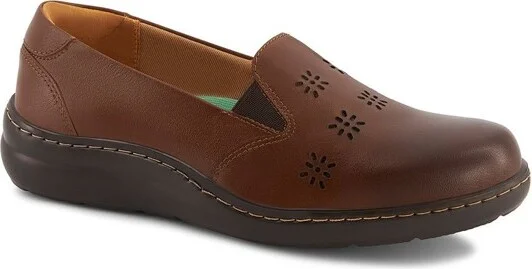 Andrea Exclusive Comfort Leather Flats 4792, Brown,