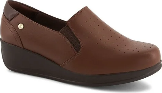 Andrea Exclusive Comfort Leather Moccasins 83409, Brown,