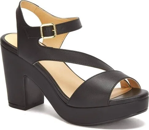 Andrea Fashion High Heel Ankle Strap Pumps 54773, Black,