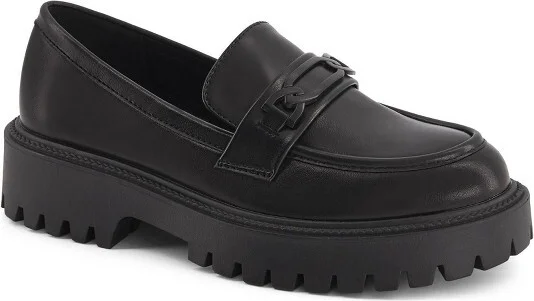 Andrea Fashion Penny Loafers 1144, Black,