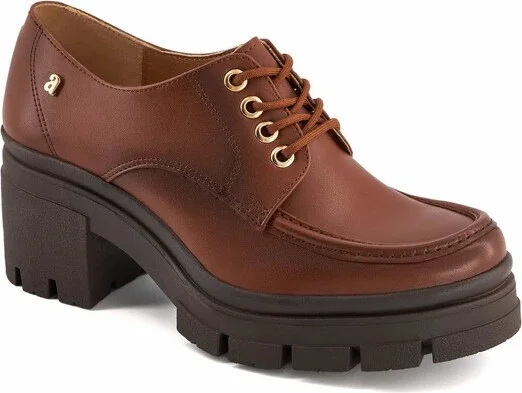 Andrea Heeled Oxfords 7779, Brown,