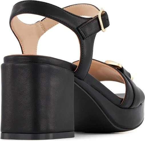 Andrea High Heel Ankle Strap Sandal 66620, Black, - Image 2