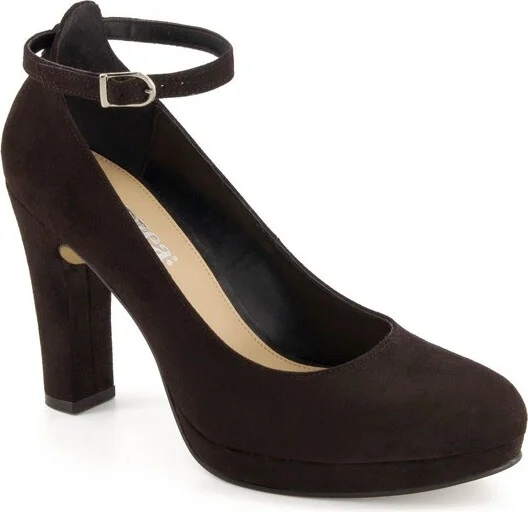 Andrea High Heels Ankle Strap Pumps 849, Black,