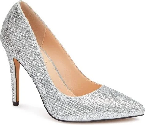 Andrea High Heels With Rhinestones 31958 - Silver,