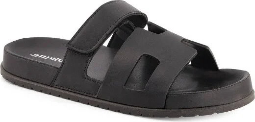 Andrea Hook and Loop Casual Sandals 8417, Black,