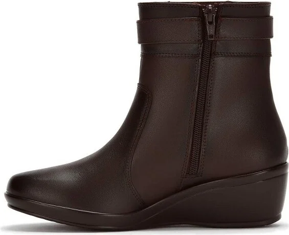 Andrea Leather Booties for Women 63317, Brown, - Image 2