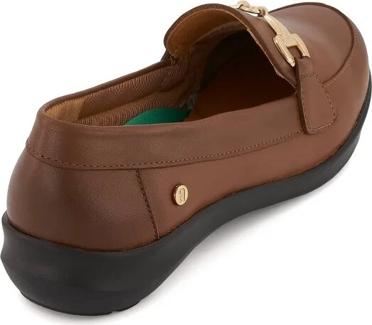 Andrea Leather Comfort Moccasin 6767, Honey, - Image 2