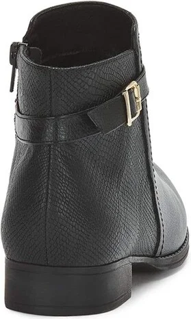 Andrea Low Heel Booties 332, Black, - Image 2