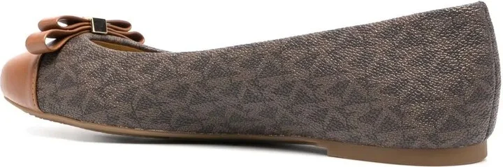 Andrea monogram print ballerinas - Image 3